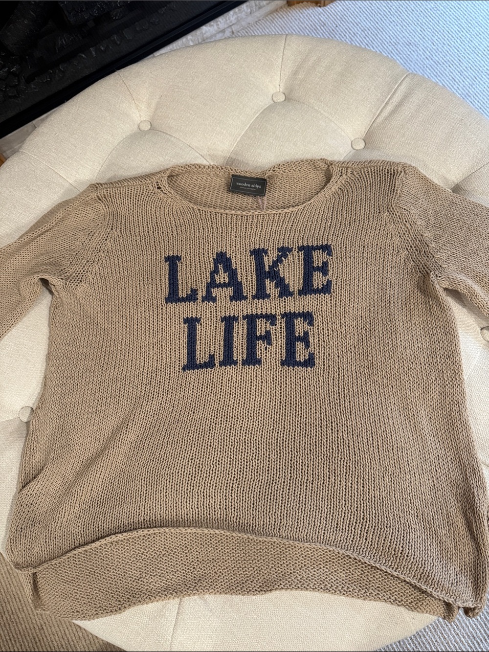 Wooden Ships Lake Life Crew Cotton Sweater